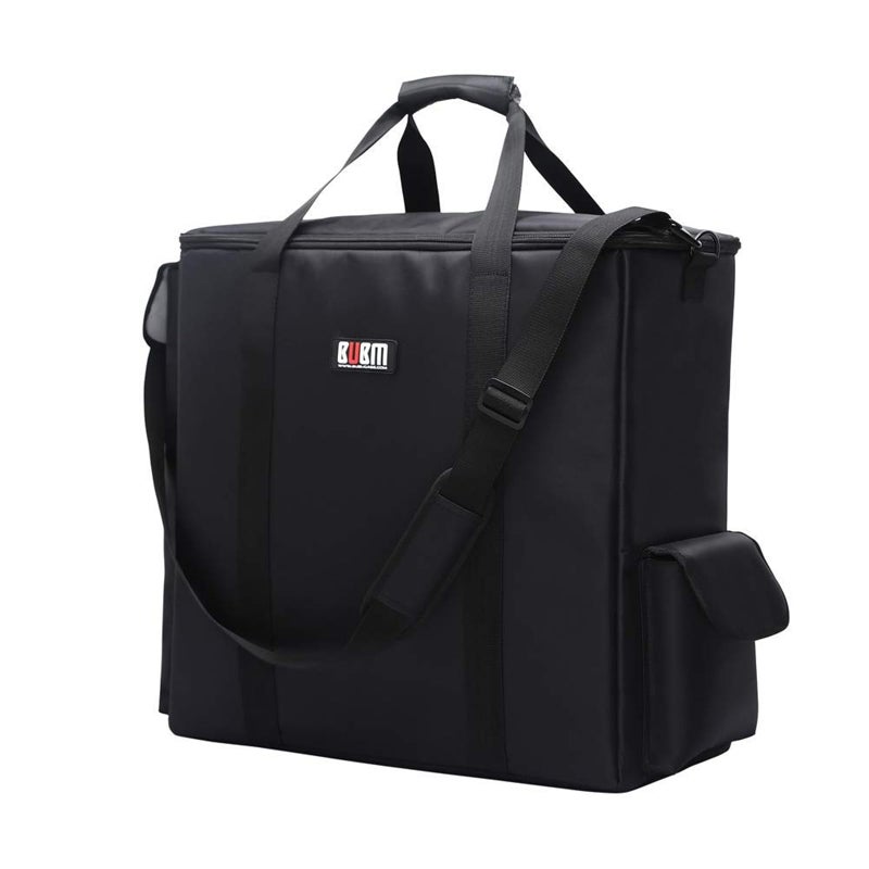 BUBM Desktop Computer Carrying Case, Padded Nylon Carry Tote Bag for Transporting Computer Tower PC Chassis, Keyboard, Cable and Mouse - Image 1